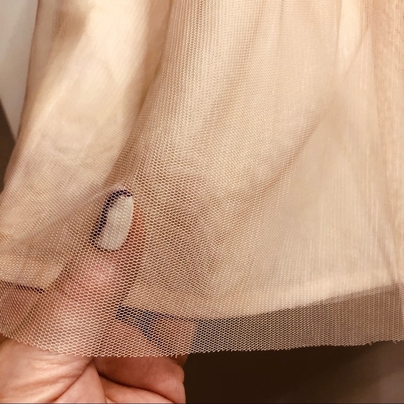 💜3/&30 Size 8 Peach Blush Cold Shoulder Sequinned Tulle Party Dress - Picture 4 of 8